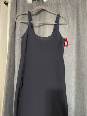 SPANX Black Ribbed Active Bralette dress with shorts athletic dress